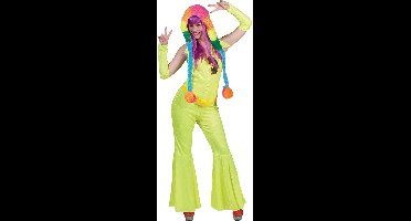 Disco Jumpsuit neon geel - Maat 44/46