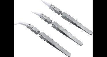 3 Stuks Keramische Zelfknellende Pincetten (1500 Graden Hittebestendig)