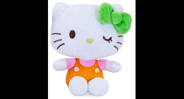 Hello Kitty - 22cm Tutti Frutti Green Bow Winking Knuffel