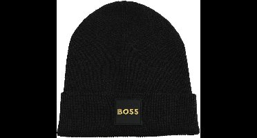BOSS muts Foxxy Beanie Black 2 zwart