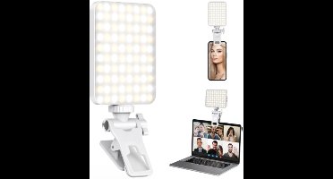Sounix LED Video Lamp - Studiolampen - 60 LED - Selfie light - Oplaadbare - Smartphone Lamp - Wit