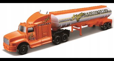 Maisto Highway Haulers Tankwagen - Oranje Metaal/Plastic Speelgoed