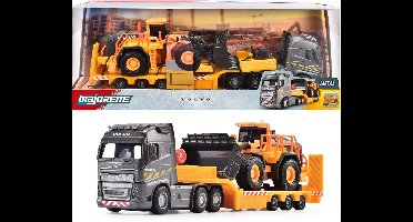 Majorette Volvo FH16 Truck met Oplegger en Wiellader