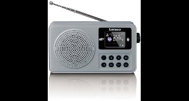 Lenco Radio met oplaadbare Batterij - Draagbare DAB+/FM Radio met Bluetooth - Noodpakket - PDR-034GY - Grijs
