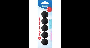 Stylex Magneten Zwart - Diameter 28 mm - Sterke Ronde Magneetset