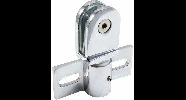 Glazen douchedeurscharnier - roestvrij staal - 1 stuk - 25 mm gatrand