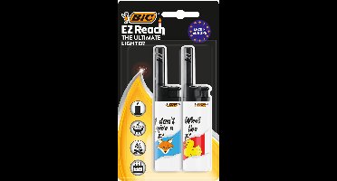 BIC EZ Reach - Aanstekers - Elektrisch - Gas - Lange Hals - Geschikt voor Kaarsen - 2 Stuks - Voor Oud & Nieuw