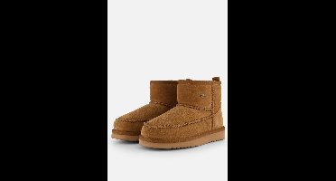 Warmbat Wallaby Suede boot Stitch Dames Laarzen - Cognac