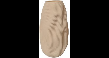 Vaas glas d15h28.5cm beige