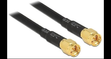 SMA (m) - SMA (m) kabel - LMR195/RF195 - 50 Ohm / zwart - 10 meter