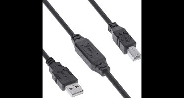 InLine actieve USB-A - USB-B kabel | USB2.0 | 7,5 meter