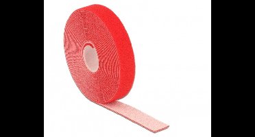 Klittenband rol 20mm / rood (5 meter)