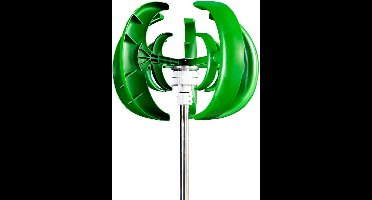 Windturbine – Windgenerator – Duurzame Energie – Kleine Turbine – Verticale As – 1000W – Laag Startvermogen - Groen - 24V - Alleen Windturbine