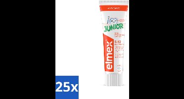 25 x Elmex Gel-Tandpasta Junior (5-12 Jaar) 75 ml - Tandpasta Voor Kinderen - Gaatjesbescherming - Aminfluoride - Tandpasta Gel - Kindertandpasta