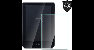 Screenprotector geschikt voor Kobo Clara HD - Gehard Glas Beschermglas Tempered Glass Screen Protector - 4 Stuks