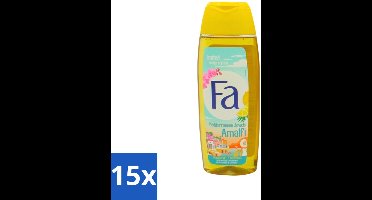 15 x Fa - Douchegel - Mediterranean Jewels Amalfi - Orchidee & Citrus - Frisse & Tropische Geur - Verfrissend - 250 ml - Douchegel Orchidee Citrus - Tropische Geur - Verfrissend - Zomerse Geur - Huid Hydriate