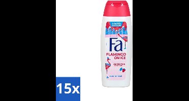 15 x Fa - Douchegel - Winter Flamingo On Ice - Verfrissend & Koel - Hydraterend - 250 ml - Douchegel - Winterflamingo - Fris - Koel - Hydraterend