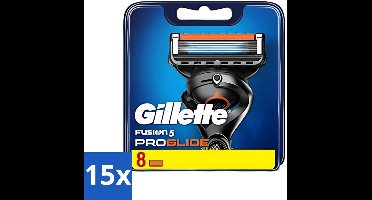 15 x Gillette - Fusion 5 ProGlide - Precisie en comfort - 8 Navulscheermesjes - Scheermesjes - Navulmesjes - Anti-frictie - Comfortabel Scheeren - Precisie