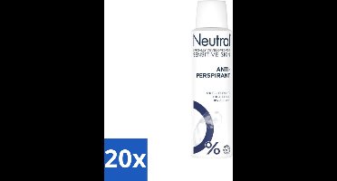 20 x Neutral - Deodorant Spray - Anti-perspirant - Gevoelige Huid - 0% Kleurstof, Parfum & Alcohol - 150 ml - Gevoelige Huid - Anti-perspirant - Deodorant Spray - 0% Parfum - 0% Kleurstof