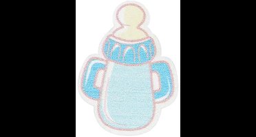 Mini Knijpertje Flesje Blauw - Houten Knijpertjes met Babyflesje - 3,5cm / 50stuks