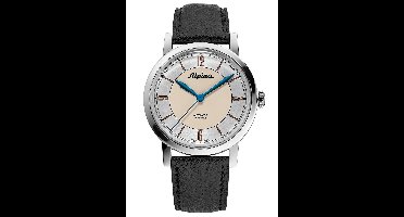 Alpina Startimer Pilot Heritage AL-520SBG3SH6 Horloge - Leer - Zwart - Ø 38 mm