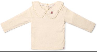 Little Dutch – Shirt Lange Mouw – Gemêleerd Zand Met Kraag – Maat 86 – Fairy Garden