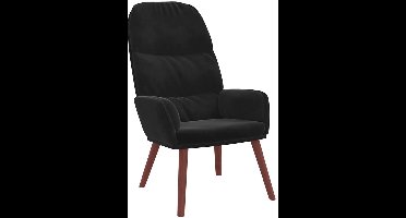 vidaXL - Relaxstoel - fluweel - zwart