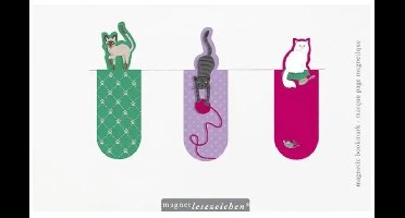 Moses Magnetische Boekenleggers Katten 6 Cm 3 Stuks