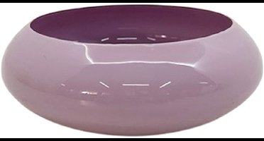 by Mooss - Enamel - Schaal - Lila - Licht Paars - Light Purple - Small - 7 cm - Ø 20 cm - Hoogglans - Metaal