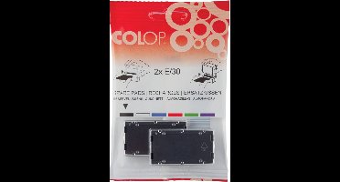 COLOP Vervangstempelkussen E/30, blauw, dubbelpack