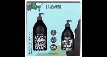 Compagnie de Provence - Thé Noir - Black Tea - vloeibare zeep + hand crème - Geschenkset