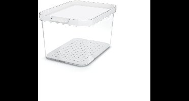 Rotho CAUMA Koelkastorganizer 13.6x18.4x11.3 cm 2.15L Wit/Transparant