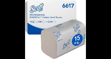 Handdoek scott essential 1laags 200x212mm wit