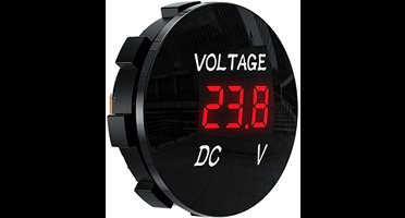 Voltmeter digitaal inbouw 6-48V Rood 36x16mm