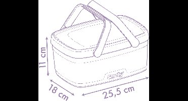Smoby - Speelgoedkeukenaccessoireset picknick mand Gabby's poppenhuis - Bijzettafeltje en mand met 14 accessoires - rollenspel
