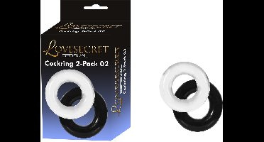 Lovesecret Sensual – LS36 – Cockring 2-Pack 02 (Clear & Black)