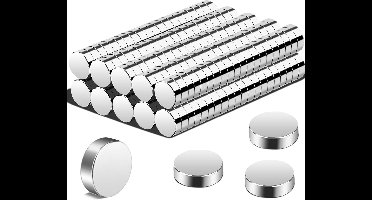 -Magnets - Neodymium - Strong - siliver - Round - Small - 6L x 6W x 2H millimetres - 0.09 Kilograms - 200 pieces