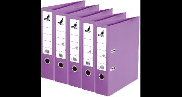 Ringband map/ordners 2 gaats A4 - 5x - paars - 31 x 28 x 7 cm - Documenten/papieren opbergen - Kantoorartikelen