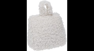 Home & Styling Teddy Deurstopper - 1 kg - wit - stof - gewicht - 7 x 17 cm - deurstop