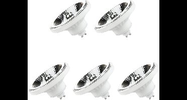 Spectrum GU10 LED Spot AR111 - 10 Watt - 230V - 1050 Lumen - 4000K Neutraal wit - Natuurlijk licht - Energiezuinig - 5 stuks