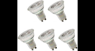 Spectrum LED Lamp GU10 230V 5,5W - 475 Lumen - 3000K Warm wit - Gezellig licht - Dimbaar - Energiezuinig - 5 stuks