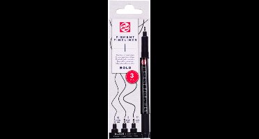 Talens Pigment Fineliner Set Vet, 3 stuks
