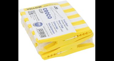 D&L Croco Wasklemmen | Wasknijpers - 20 Stuks - Geel