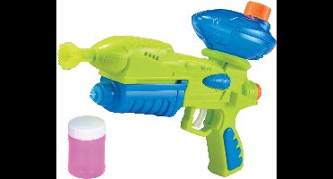 Eddy Toys Waterpistool met Bellen 2-in-1 - Speelpistool met Bellenblaaspistool - Waterpistool voor Buiten - Inclusief 50 ML Bellenblaasvloeistof - Playing Gun with Bubbles