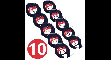 10x Dymo Compatible Letratag Navulling Label tape 91201 - Plastic - Zwart op wit - 12 mm x 4 m - S0721610 - Ar Labels - Zelfklevend - Multifunctioneel - Label tape cassette voor Dymo LetraTag Labelprinter