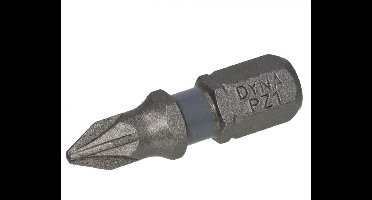 Dynaplus - Schroefbit - Pozidrive1 - 25mm - Grijs (10 stuks)