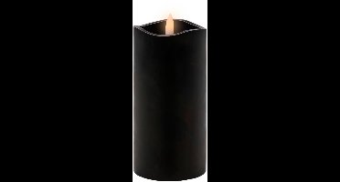 Arti Casa LED Kaars - Timer 6 uur - Werkt op Batterijen - 7,5 x 15 cm - Zwart
