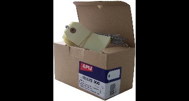 APLI hanglabel, 100 x 51 mm, neutraal, met draad, beige
