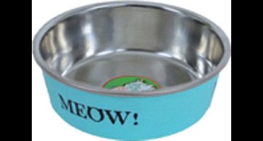 Homestyle Kat Eetbak Meow Mint Mintgroen - Kattenvoerbak - 11 cm