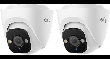 eufy E41 - Turret Security Camera - 4K UHD - 122° FOV - AI-detectie - 2 pack